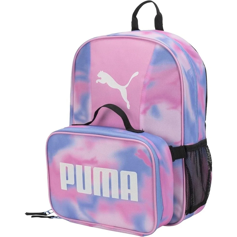PUMA Backpack & Lunch Kit Combo Pink Purple One Size School Travel